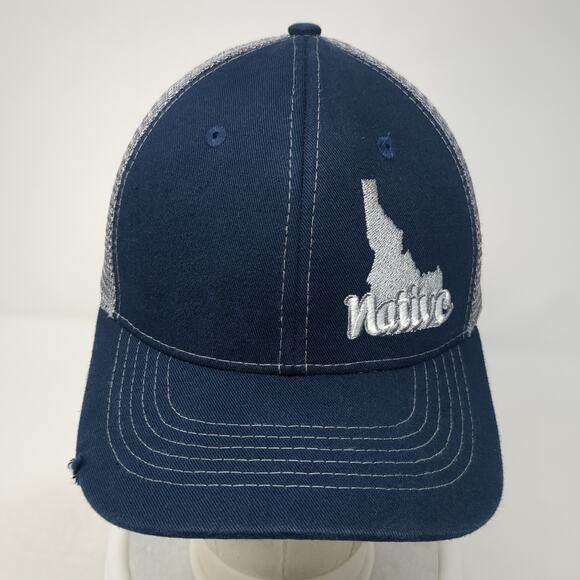 Idaho Native Snapback Trucker Hat Blue One Size Adjustable Arcadian Outfitters - Picture 2 of 9